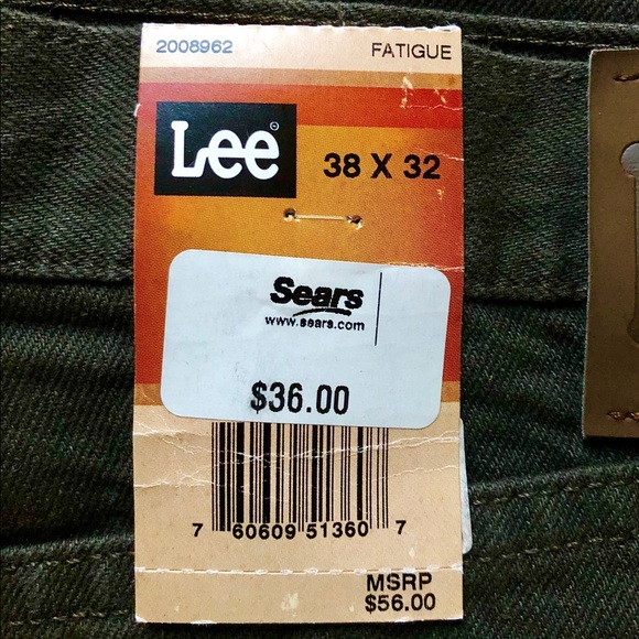 *NWT* LEE | Fatigue-colored Mens Straight Leg - Picture 9 of 16